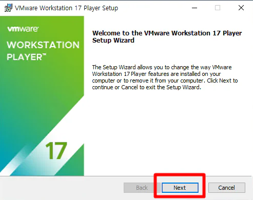 VMware Player 셋업